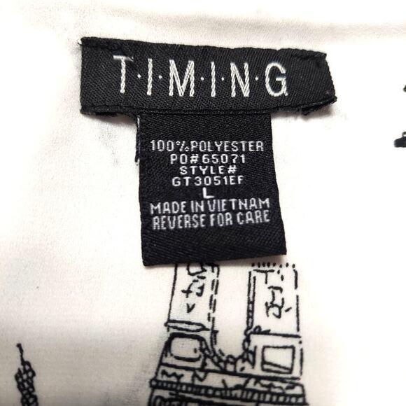 Timing Women's Mixed Media Black Lace Layered Graphic Sleeveless Crop Top - Picture 5 of 6